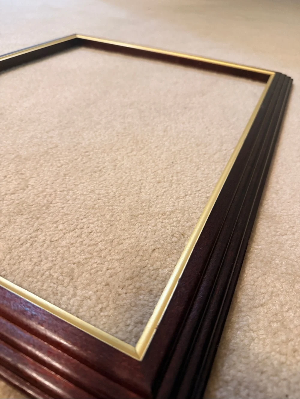 Brown Picture Frame with Gold Inner Trim - Home Accents